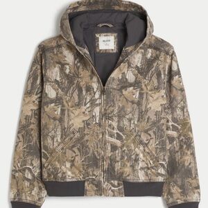 Hollister - HOODED CAMO ZIPUP JACKET